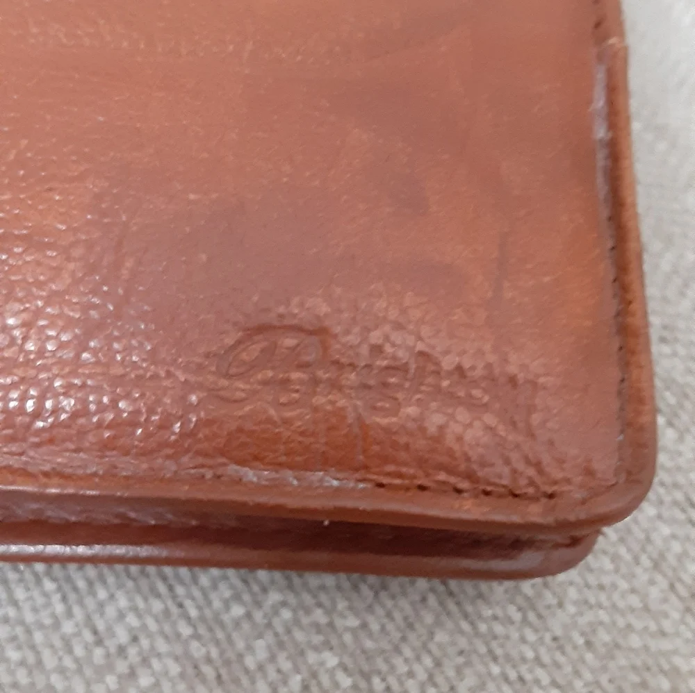 Brighton Blue and Brown leather wallet with Silver Buckle